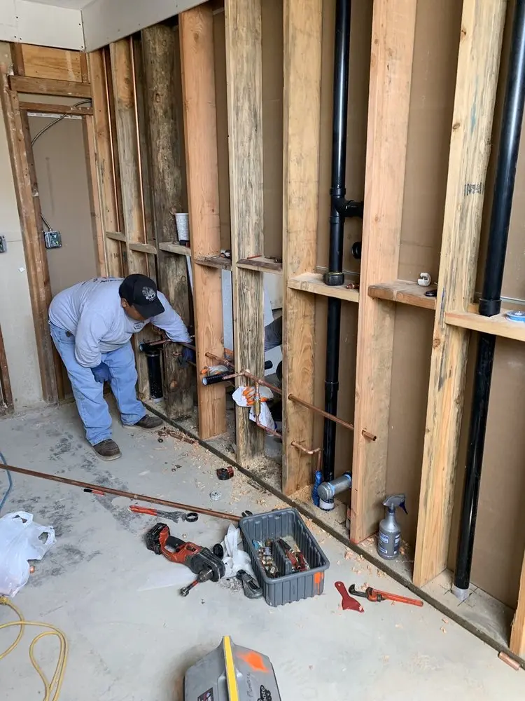 Commercial rough-in plumbing for Water Heater Replacement in Valley Woods